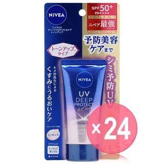 Nivea Japan - UV Deep Protect & Care Tone Up Essence SPF 50+ PA++++ Clear Rose (x24) (Bulk Box)