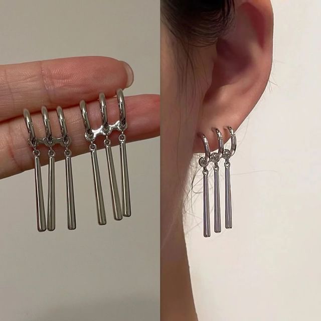 PANGU-Layered Hoop Drop Earring