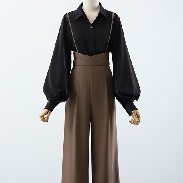 MISSJAND - Plain Shirt / Suspender Wide 
