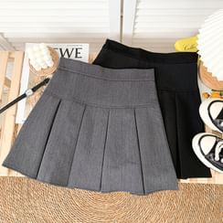 Babique - High-Waist Pleated Mini Skirt