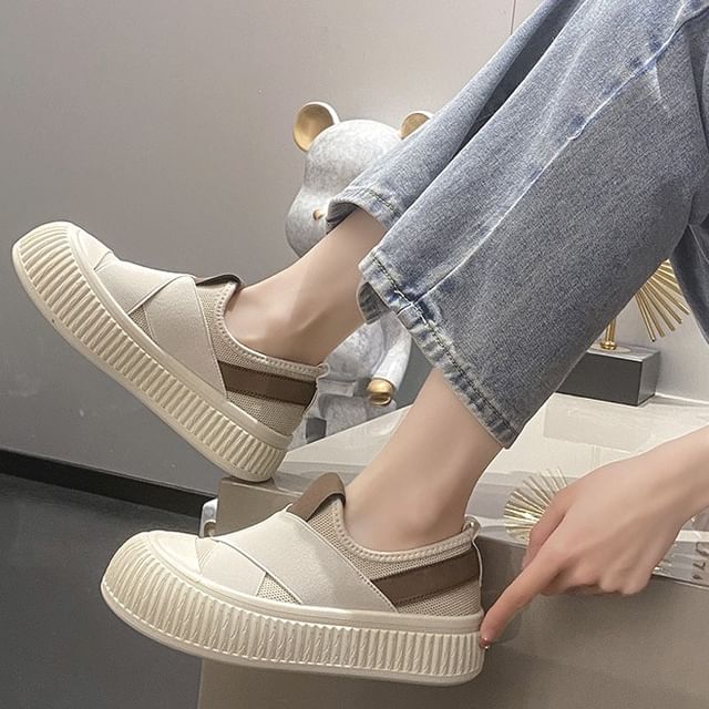 FRAISO-Platform Mesh Slip-On Sneakers