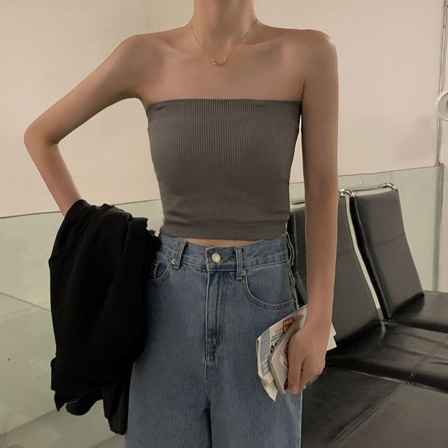 Maisee-Plain Tube Top