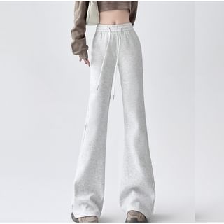 evanesce-Drawstring Waist Flared Sweatpants