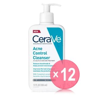 CeraVe - Acne Control Cleanser 2% Salicylic Acid Acne Treatment (x12) (Bulk Box)