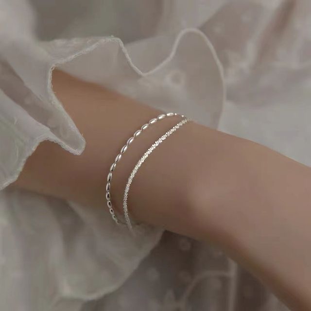 pexrl jewelry-Rhinestone Layered Bracelet