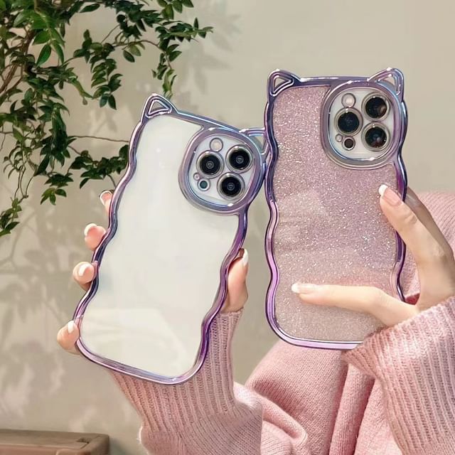 Cat EAr Phone Case - iPhone 15 Pro Max / 15 Pro / 15 Plus / 15 / 14 Pro Max  / 14 Pro / 14 Plus / 14 / 13 Pro Max / 13 Pro / 13 / 13 mini / 12 Pro Max  ...