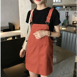 mini dungaree dress