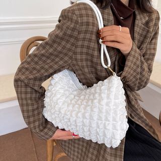 Wanttle - Embossed Shoulder Bag | YesStyle