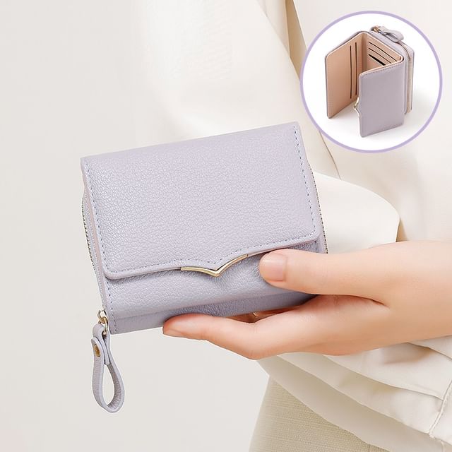 tablarosa-Faux Leather Short Wallet