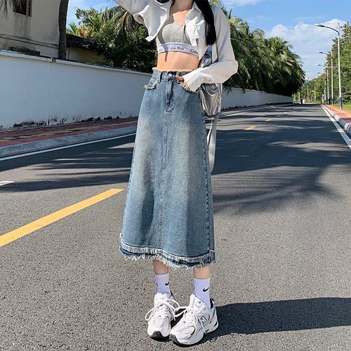 A line shop denim skirt korean