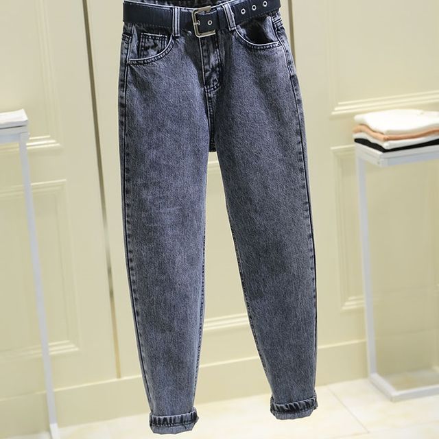 Everose-Cropped Harem Jeans