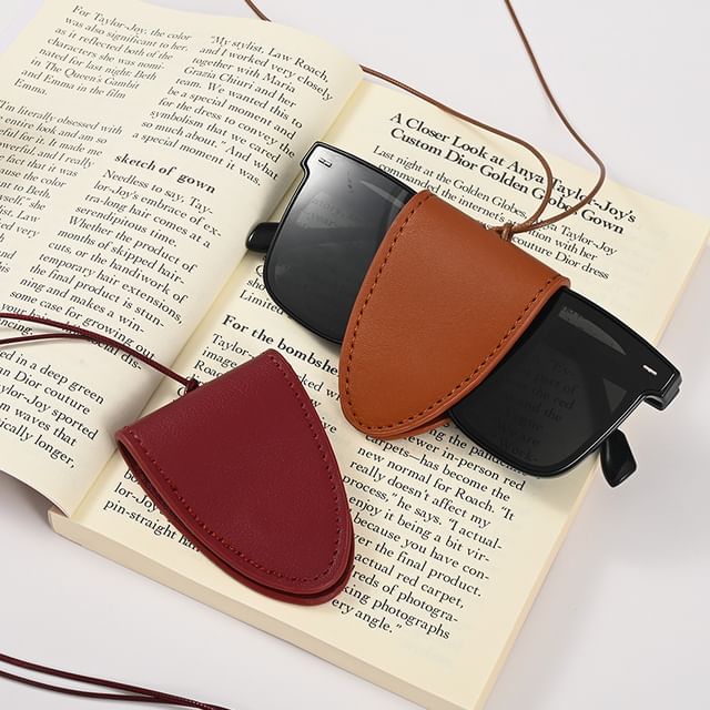 Lilafey-Faux Leather Pouched Necklace