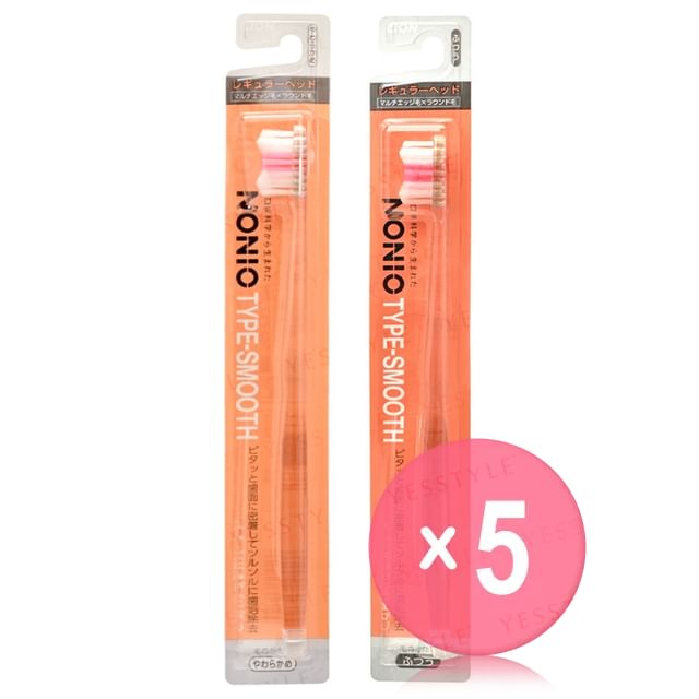 LION-Nonio Type-Smooth Toothbrush 5pcs Bundle Set