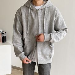 Seoul Homme - Reversible-Zip Fleece-Lined Hoodie Seoul Homme - Reversible-Zip Fleece-Lined Hoodie