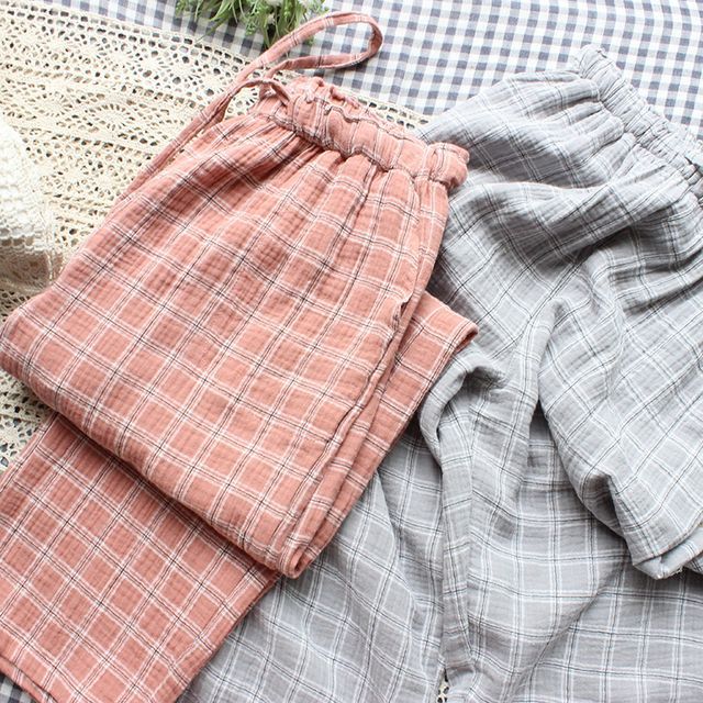 Dogini-Couple Matching Plaid Pajama Pants