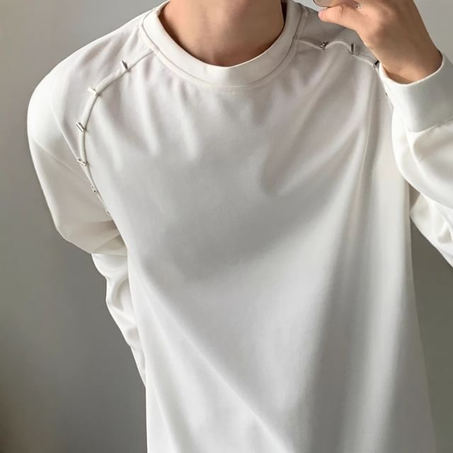Myanderthal-Crewneck Plain Sweatshirt
