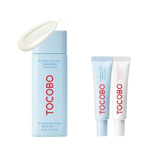 TOCOBO-Bio Watery Sun Cream Conjunto Deluxe-3 Peças