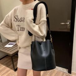 Emvee - Faux Leather Bucket Bag Emvee - Faux Leather Bucket Bag