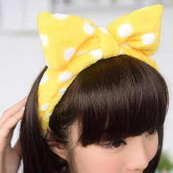 59 Seconds - Dotted Bow Terrycloth Hair Band 59 Seconds - Dotted Bow Terrycloth Hair Band