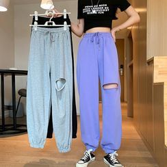 OUREA - Cutout Drawstring Sweatpants OUREA - Cutout Drawstring Sweatpants