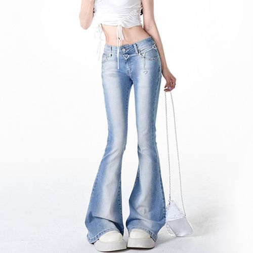 Vranola - Gradient Flared Jeans | YesStyle