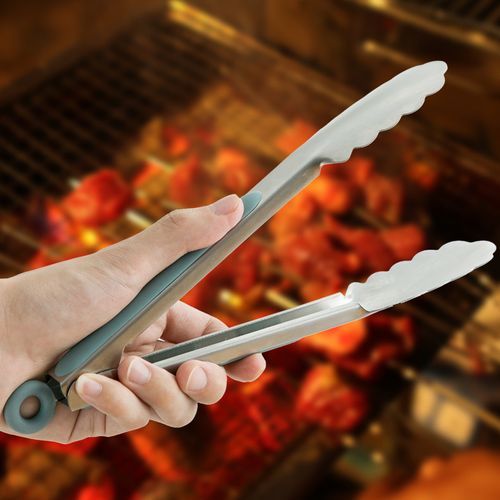 1pc Silicone Tongs, Minimalist Red Food Tongs For Kitchen