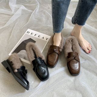 fluffy loafers