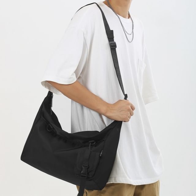 HOVERUP-Set Plain Nylon Crossbody Bag Pouch Various Designs