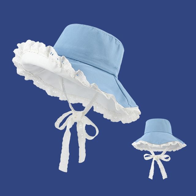 Frior-Lace Panel Sun Hat