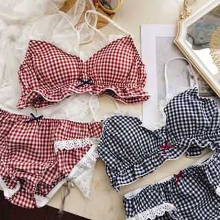 gingham bra and panties