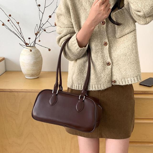 FAYLE-Faux Leather Shoulder Bag