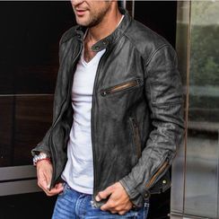 JORZ - Faux Leather Zip Jacket JORZ - Faux Leather Zip Jacket