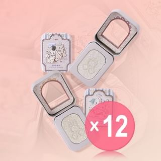 YIGU DIGU - Retro Metal Box Bling Highlighter - 6 Colours (x12) (Bulk Box)