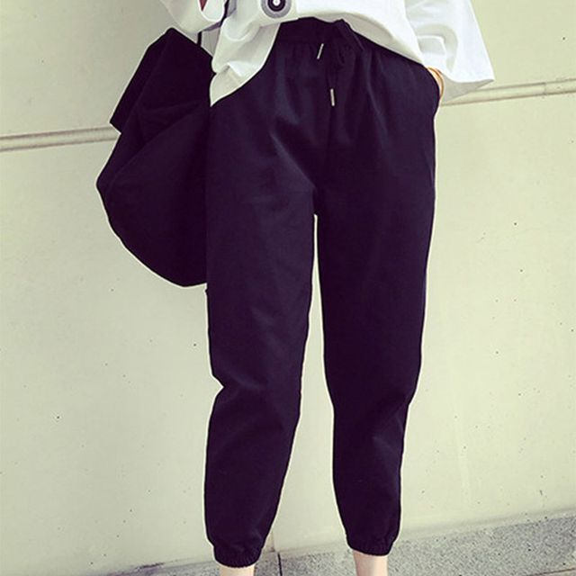 Everose-Plain Harem Pants