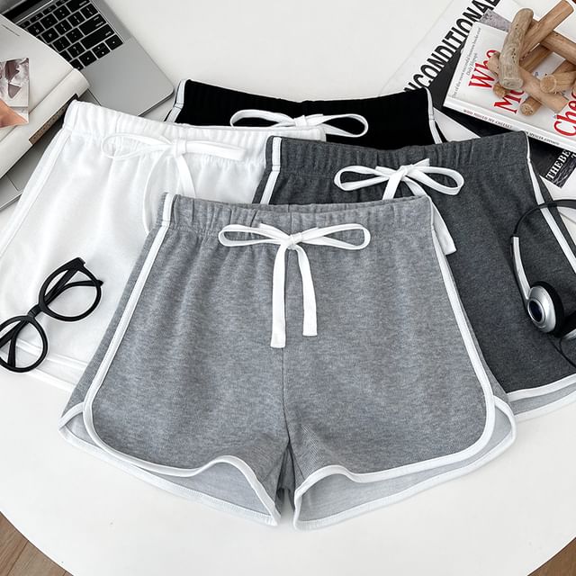 DIYI-Drawstring Waist Sweat Shorts