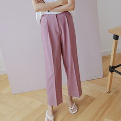 JUSTONE - Band-Waist Wide-Leg Pants JUSTONE - Band-Waist Wide-Leg Pants