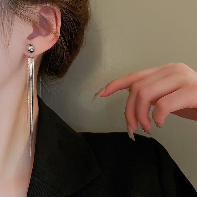 Hansha-925 Sterling Silver Tassel Dangle Earring