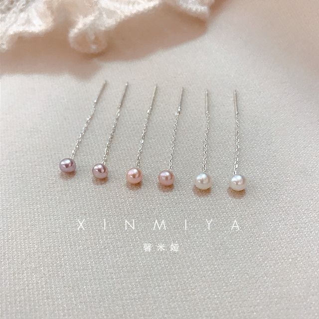 Gaya-Faux Pearl Threader Earring