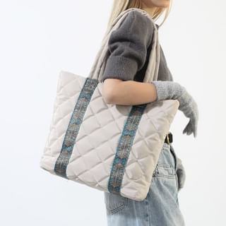 Letheroni-Quilted Tote Bag