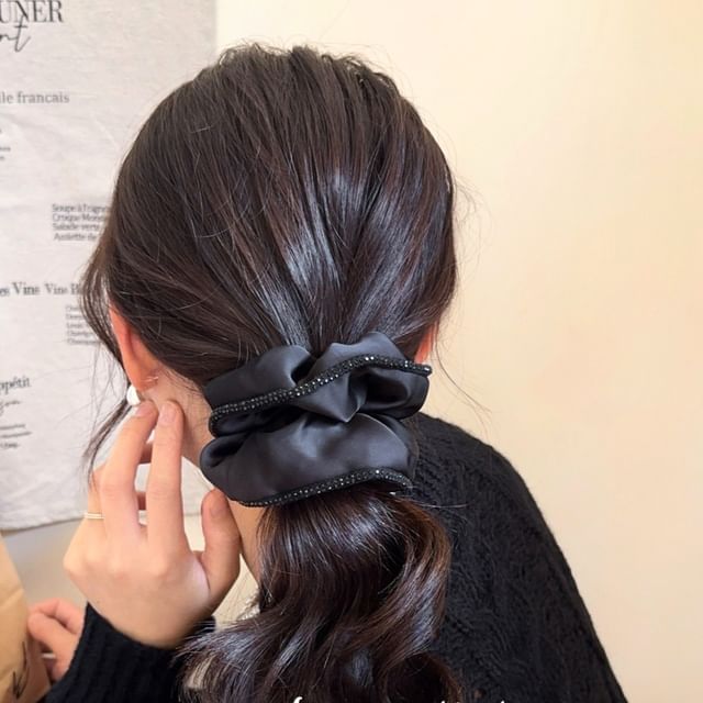 Kayochs-Velvet Satin Hair Scrunchie