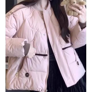 Trendycas-Crewneck Zip-Up Padded Jacket