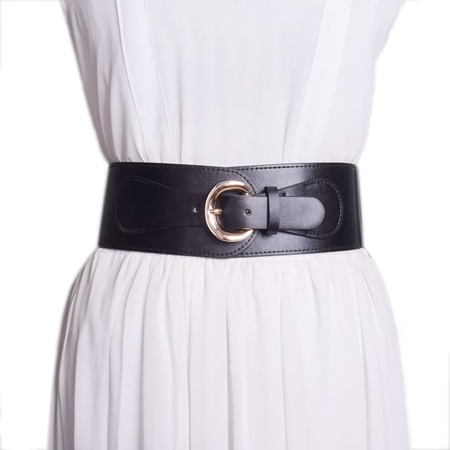 Poyol-Faux Leather Thick Belt