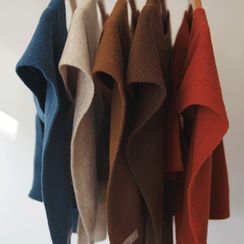NIPONJJUYA - Tie-Front Wool Scarf NIPONJJUYA - Tie-Front Wool Scarf