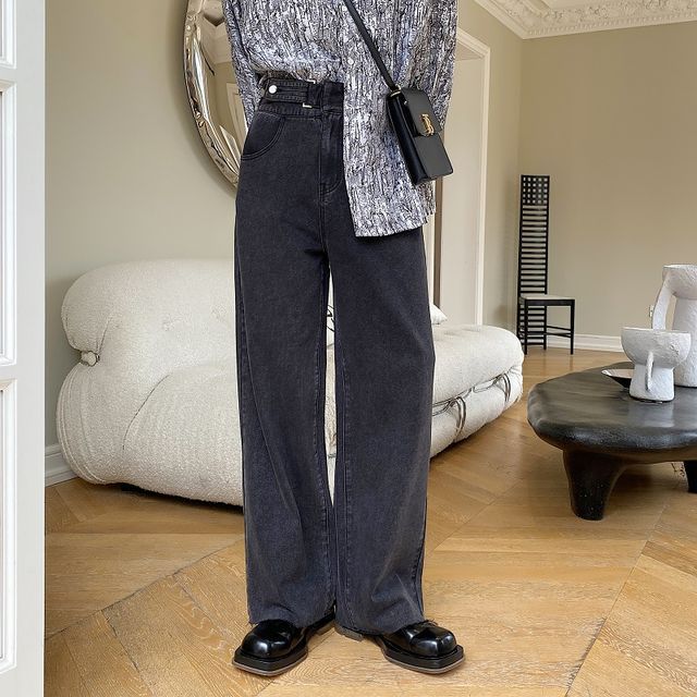 Bjorn-High Waist Wide Leg Jeans