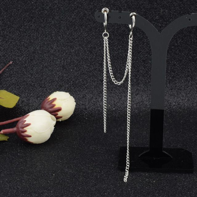 Juanitro-Chain Drop Earring Clip-On Earring