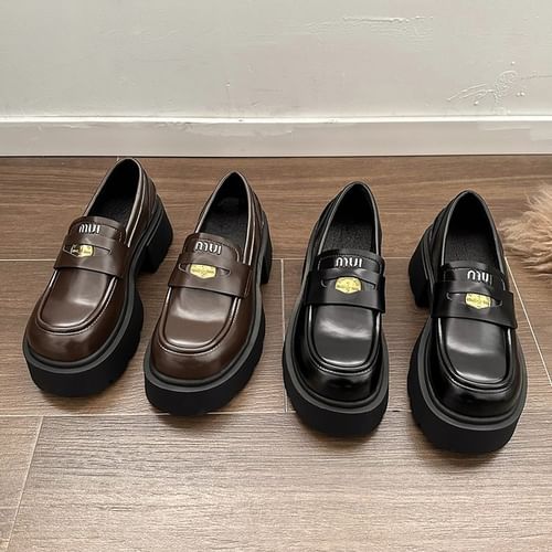 Platform Coin Penny Loafers