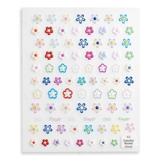 MEKO - Embossed Nail Stickers Small Flower