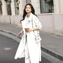 Ariadne - Double Breasted Long Trench Coat