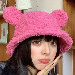 Pompabee - Bear Ear Fleece Bucket Hat Pompabee - Bear Ear Fleece Bucket Hat