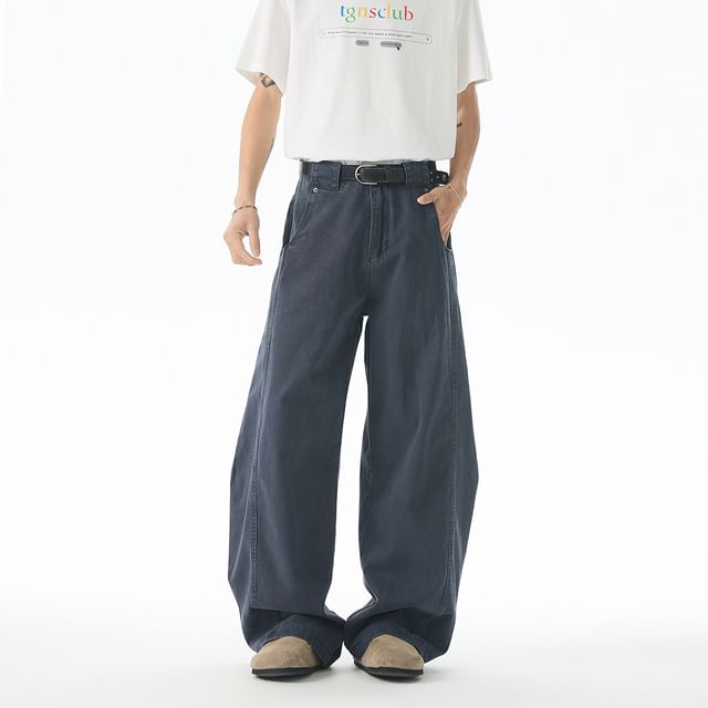 Vernanah-High Waist Plain Wide Leg Pants
